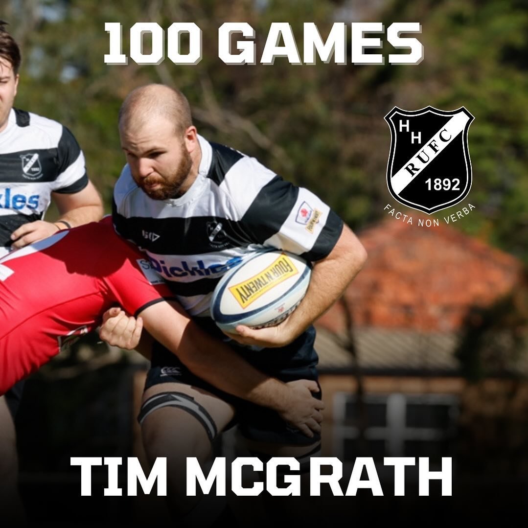 Congratulations to Tim McGrath for achieving this important milestone - 100 games in the Black and White hoops.  @ooh_ahh_tim_mcgrath has been a mainstay in our Senior Squad for many years - and is without peer as the best sideline heckler in the bus