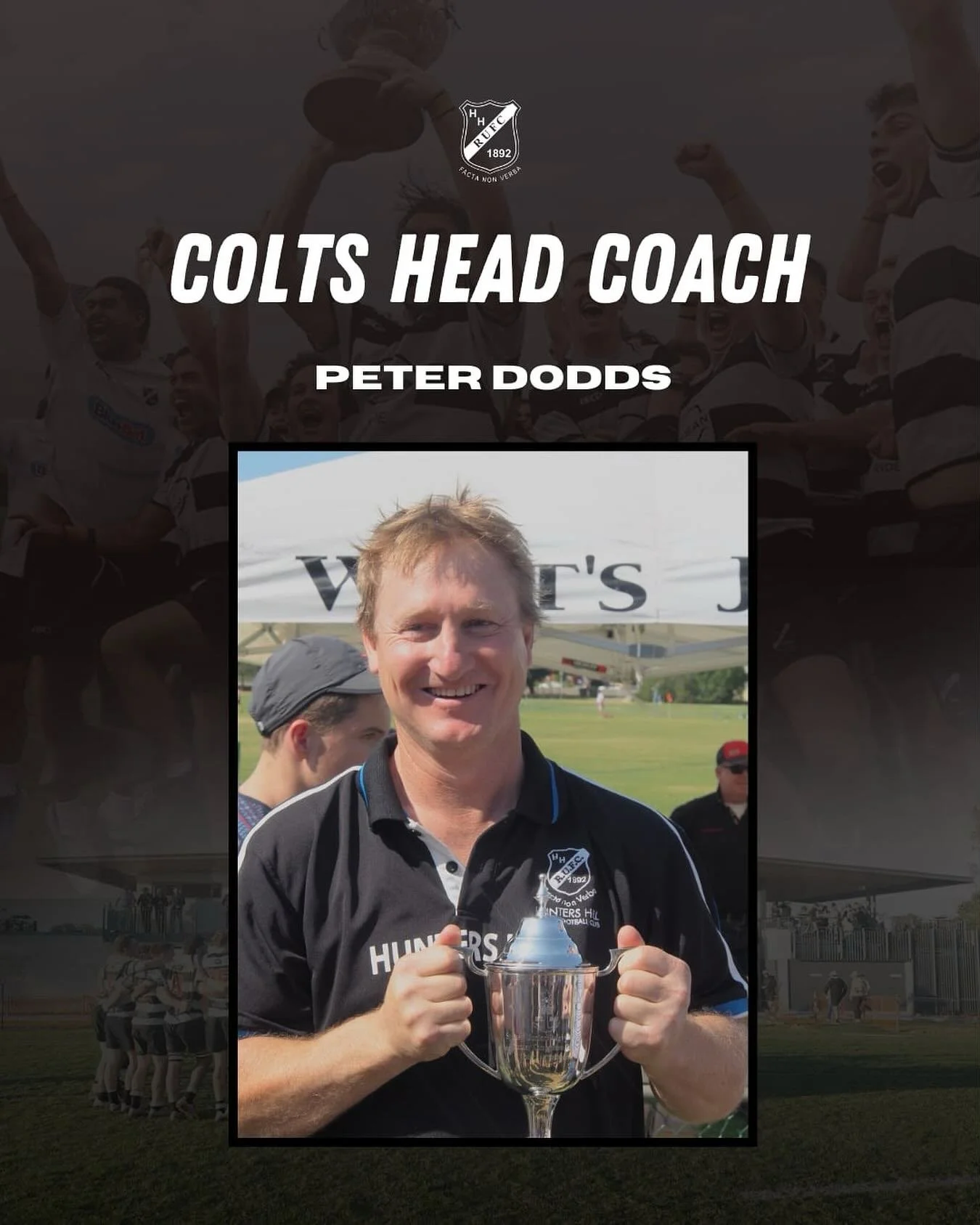 📣 ANNOUNCEMENT: *2025 COLTS HEAD COACH* 📣

HHRUFC is pumped to announce our 2025 Colts Head Coach - Peter Dodds - who returns to Boronia Park to lead the Colties.

A true rugby tragic - Doddsy&rsquo;s playing career was spent at Wests and Sydney Un