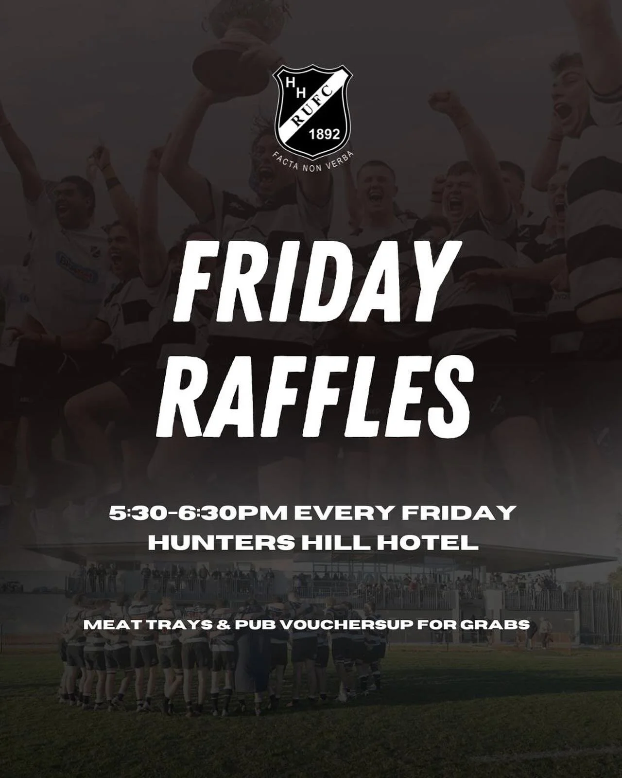 📣 ANNOUNCEMENT: FRIDAY RAFFLES 📣

Friday nights at the @huntershillhotel just got better!

We&rsquo;ll be running a raffle every Friday with meat trays and pub vouchers up for grabs.

Bring your mates, grab a drink, and get your tickets for your ch