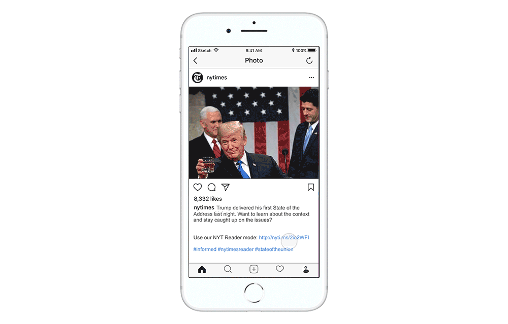 Demonstrating the experience from a Social Media Entry point to getting other background information.