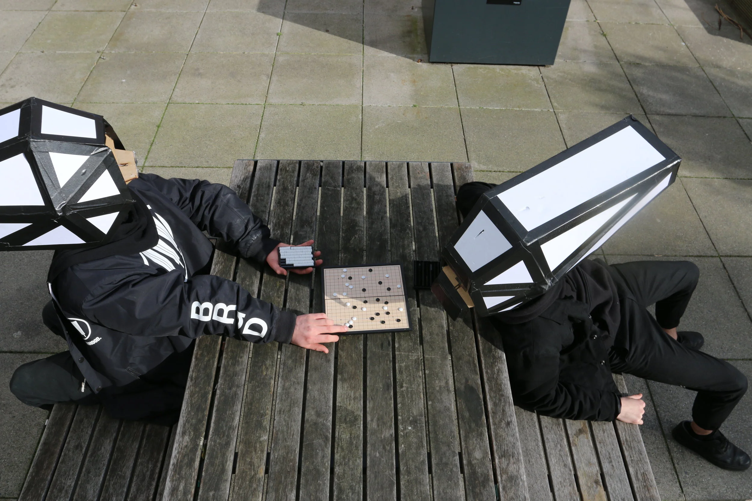A game of checkers between two reversants.