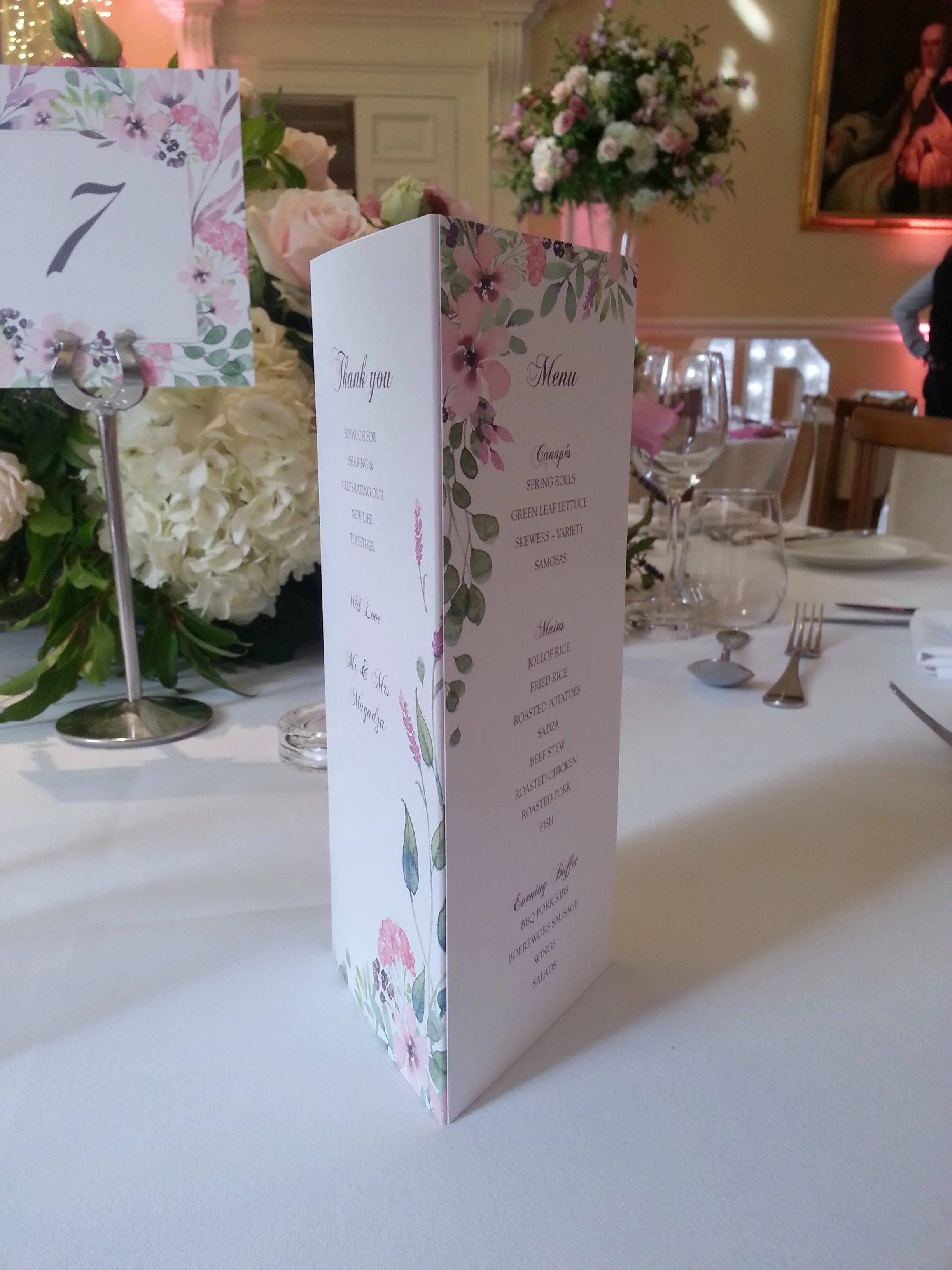 ‘table talkers’ these are 3 sided & free standing