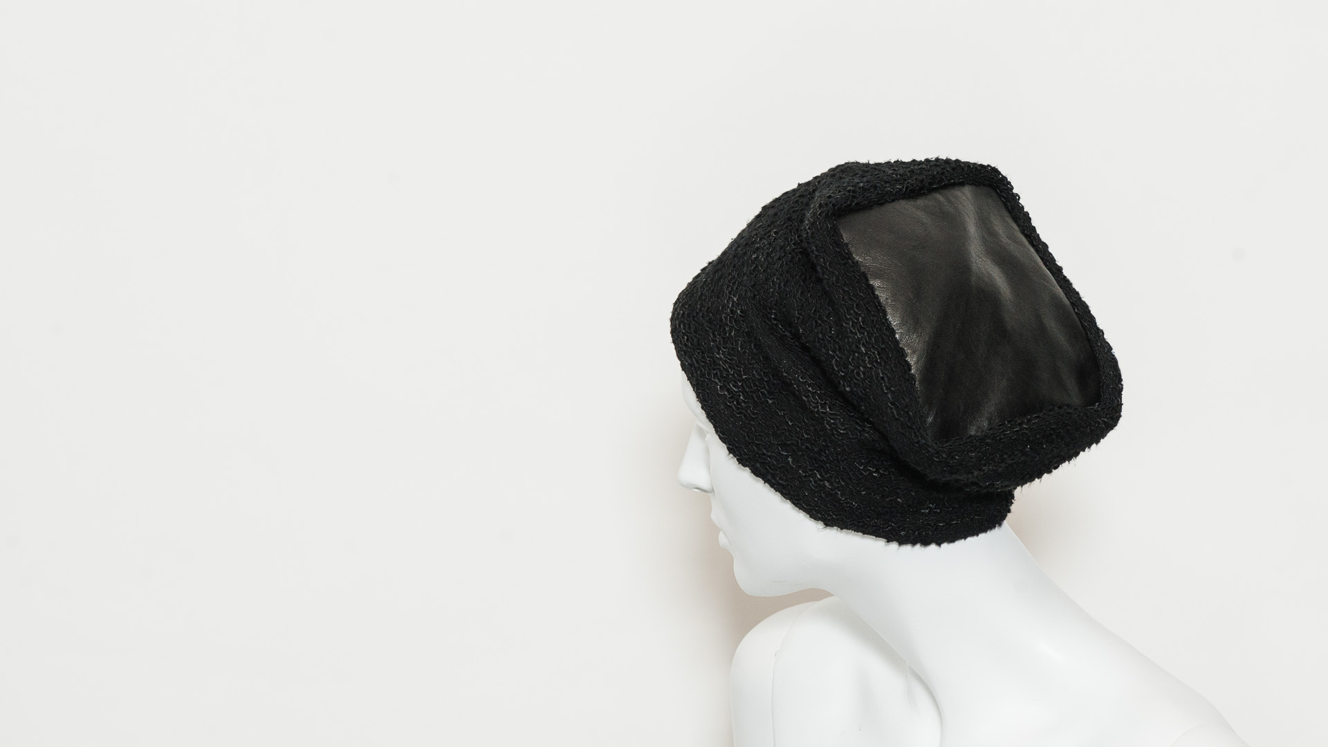 NOEL STEWARD blue felted hat & mesh band S / S 16 — NOEL STEWART Millinery main image 3
