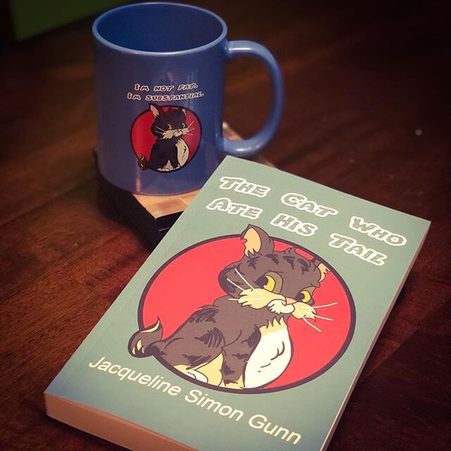 It&rsquo;s GIVEAWAY time. I&rsquo;m giving away a free print copy of The Cat Who Ate His Tail along with this mug from my store with Sneakers&rsquo;s &ldquo;I&rsquo;m not fat, I&rsquo;m substantial,&rdquo; quote on it.

Readers have been loving this 