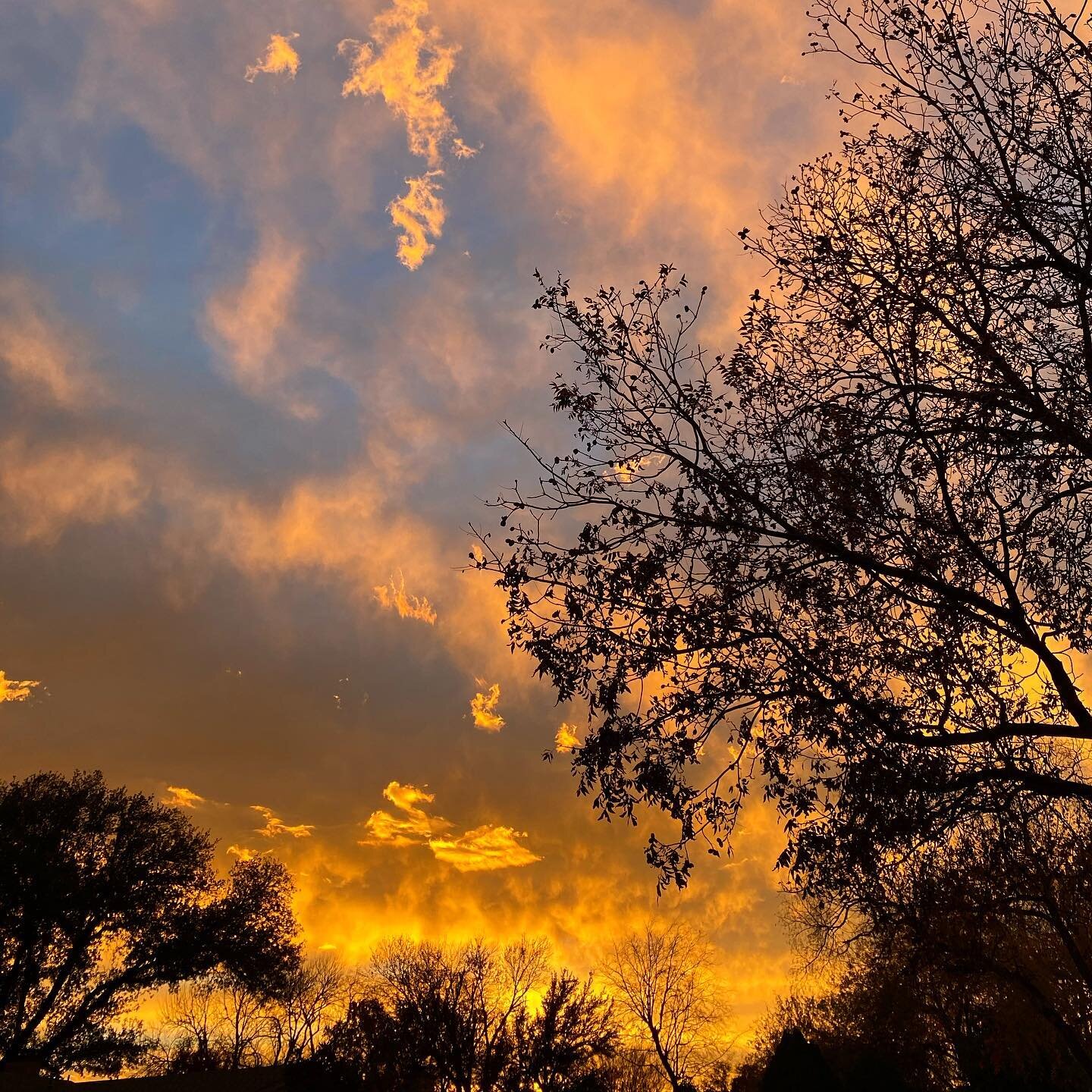The backyard sunset that kicked off this weekend. #nofilter