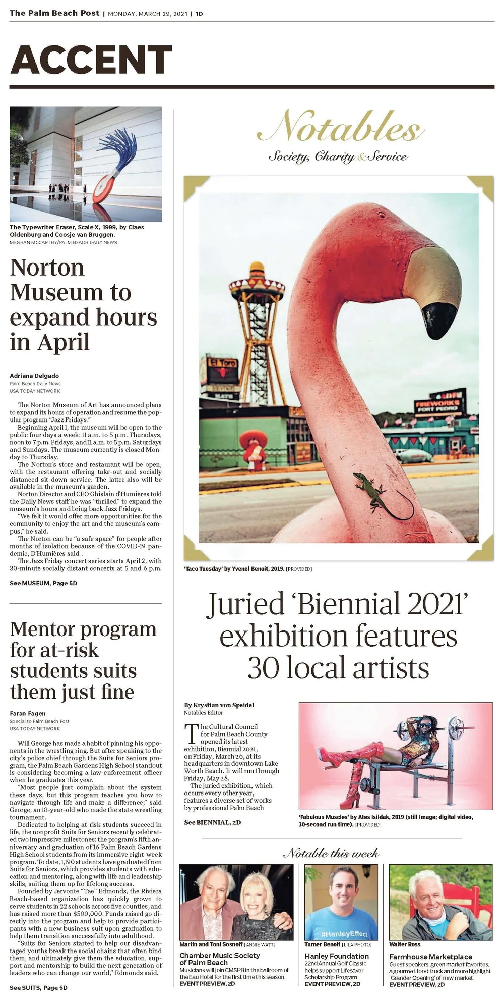 The Palm Beach Post: Biennial 2021 Featuring Josh Harlan — Josh Harlan The palm beach post: biennial 2021 featuring josh harlan — josh harlan