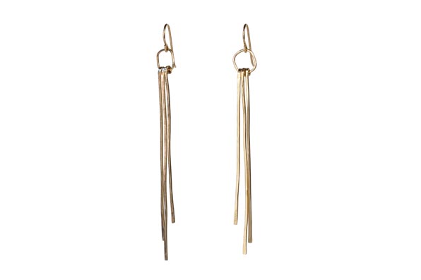 Gold Hammered Stick Earrings (Colleen Mauer).jpg