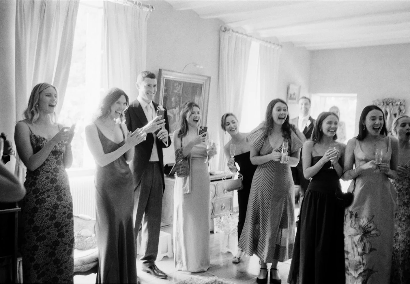 Camille&rsquo;s friends seeing her in her wedding dress for the first time ❤️
