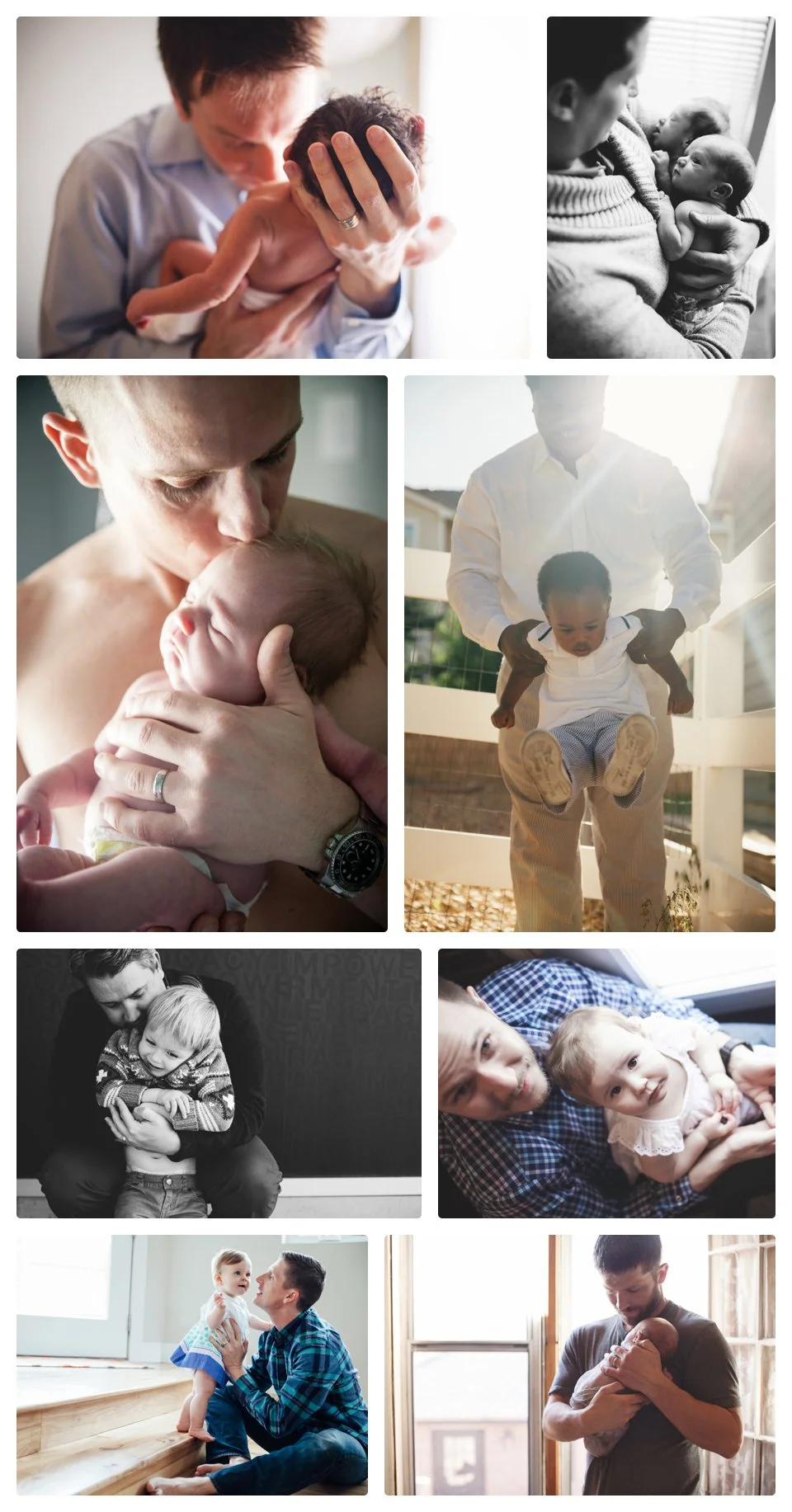 The fathers I met; adoring their children, wondering at their fatherhood.