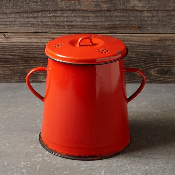 Neither pink nor green, but there's nothing wrong with red in the kitchen . Found on williams-sonoma.com