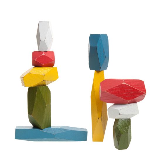 Balancing blocks from the Cooper Hewitt Museum . Simple fun.