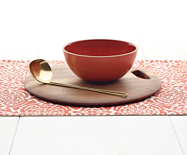 Red serving set from Heath Ceramics