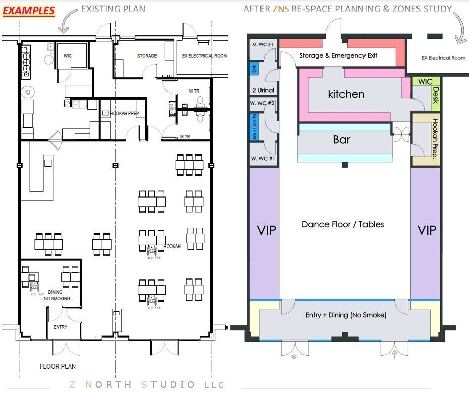 Re-Space Planning And Zones Study (New Walls Plan)
