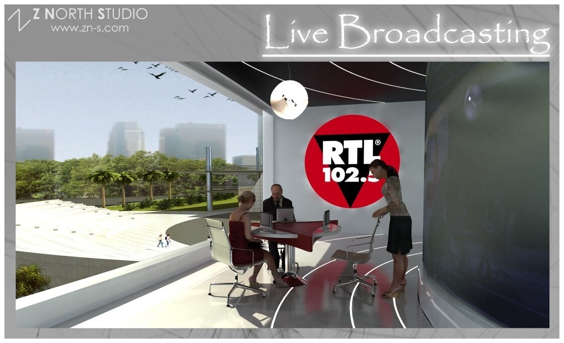 Private Radio Station Center Design - RTL 102.5 Italian Radio Station