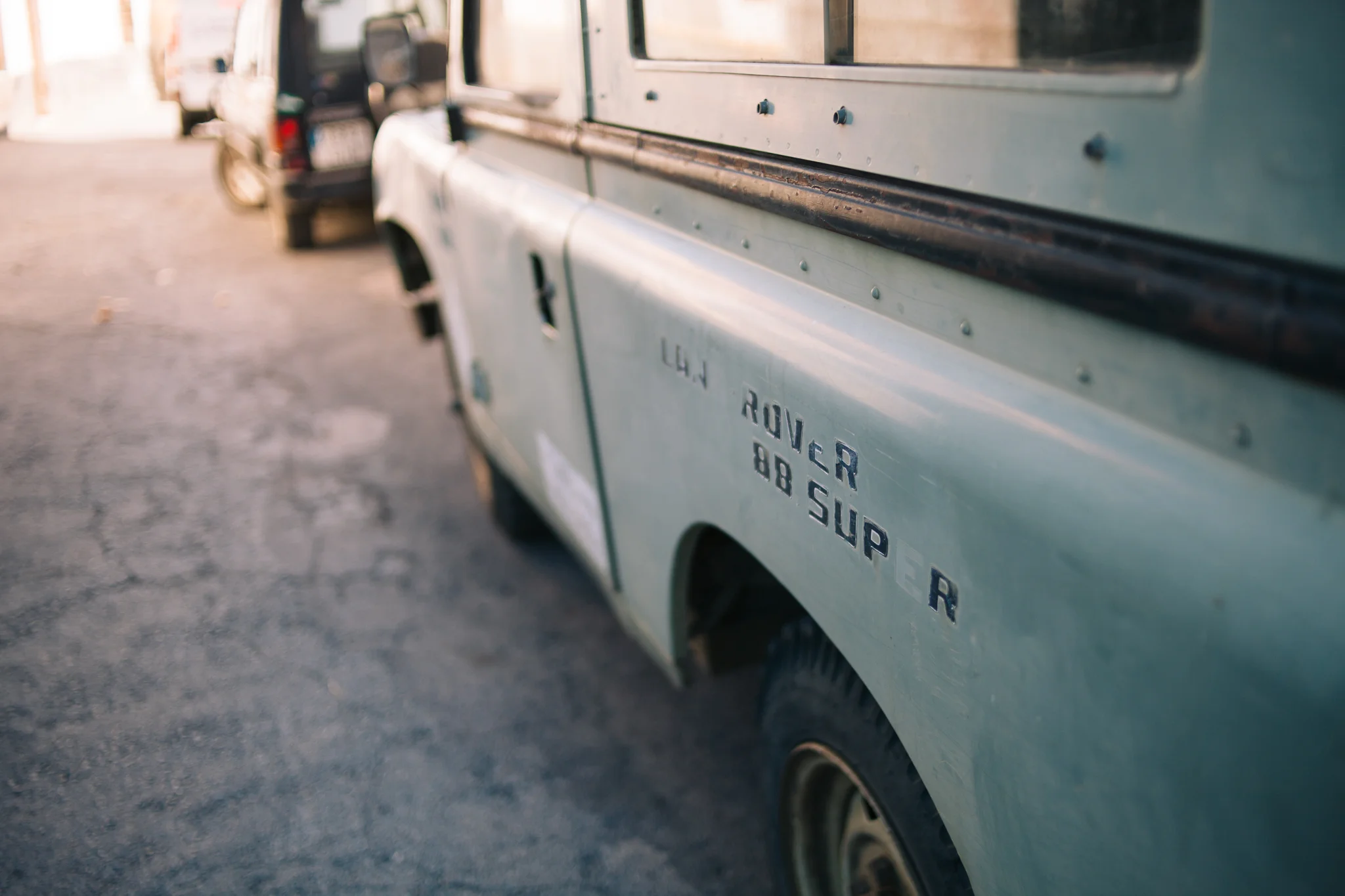 A short wheel-base Land Rover Santana Series IV in Guadix