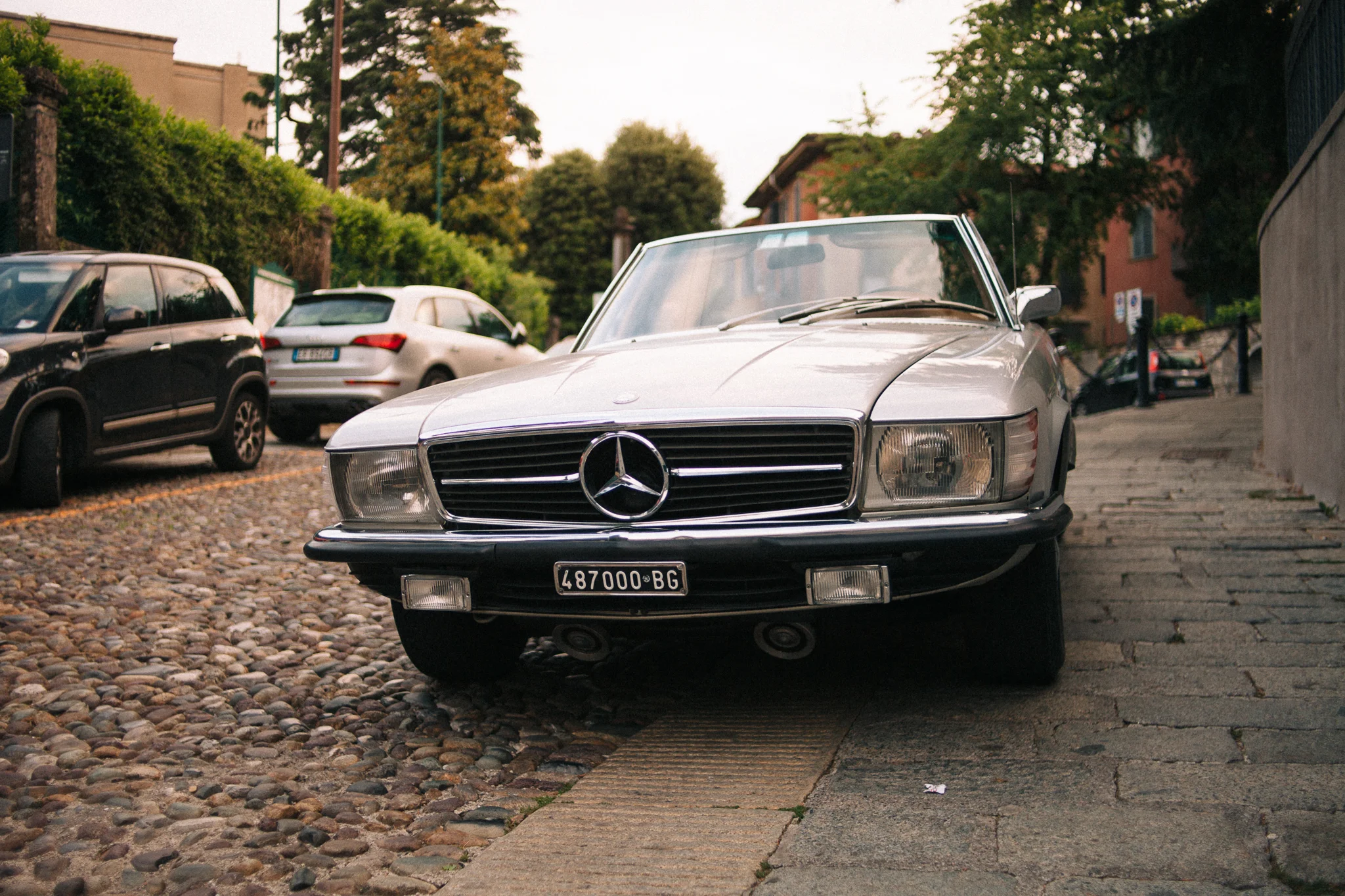 A handsome Mercedes SL in Bergamo