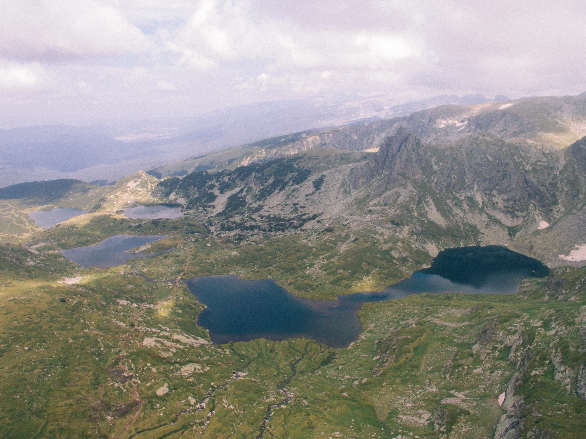 Some of the Rila Lakes visible in this drone shot I took