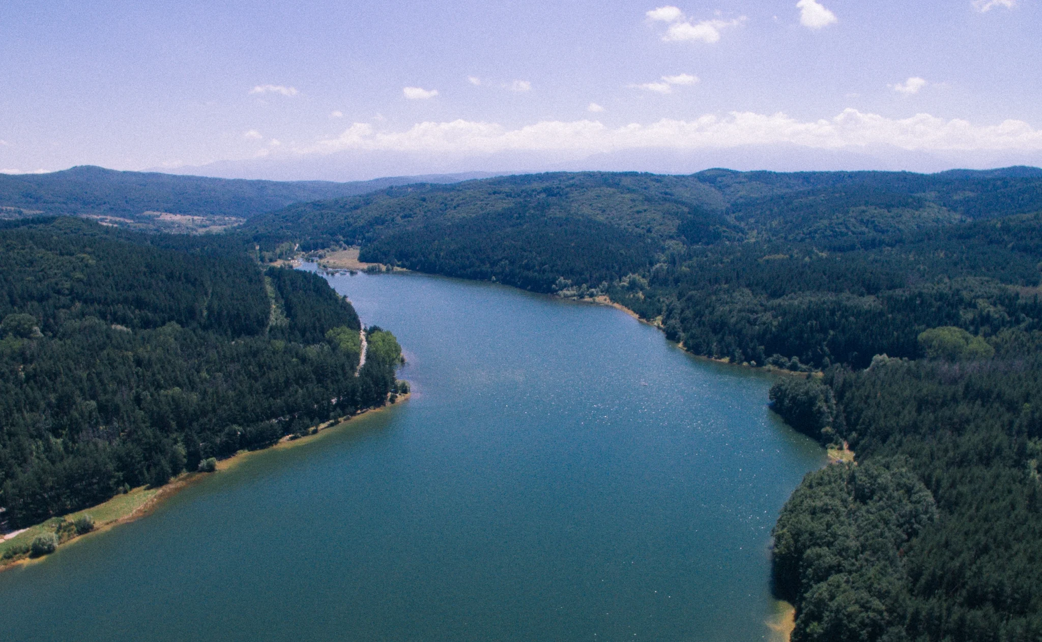 Iskar Reservoir from the air… actually it’s way bigger, this is just a small corner of it!