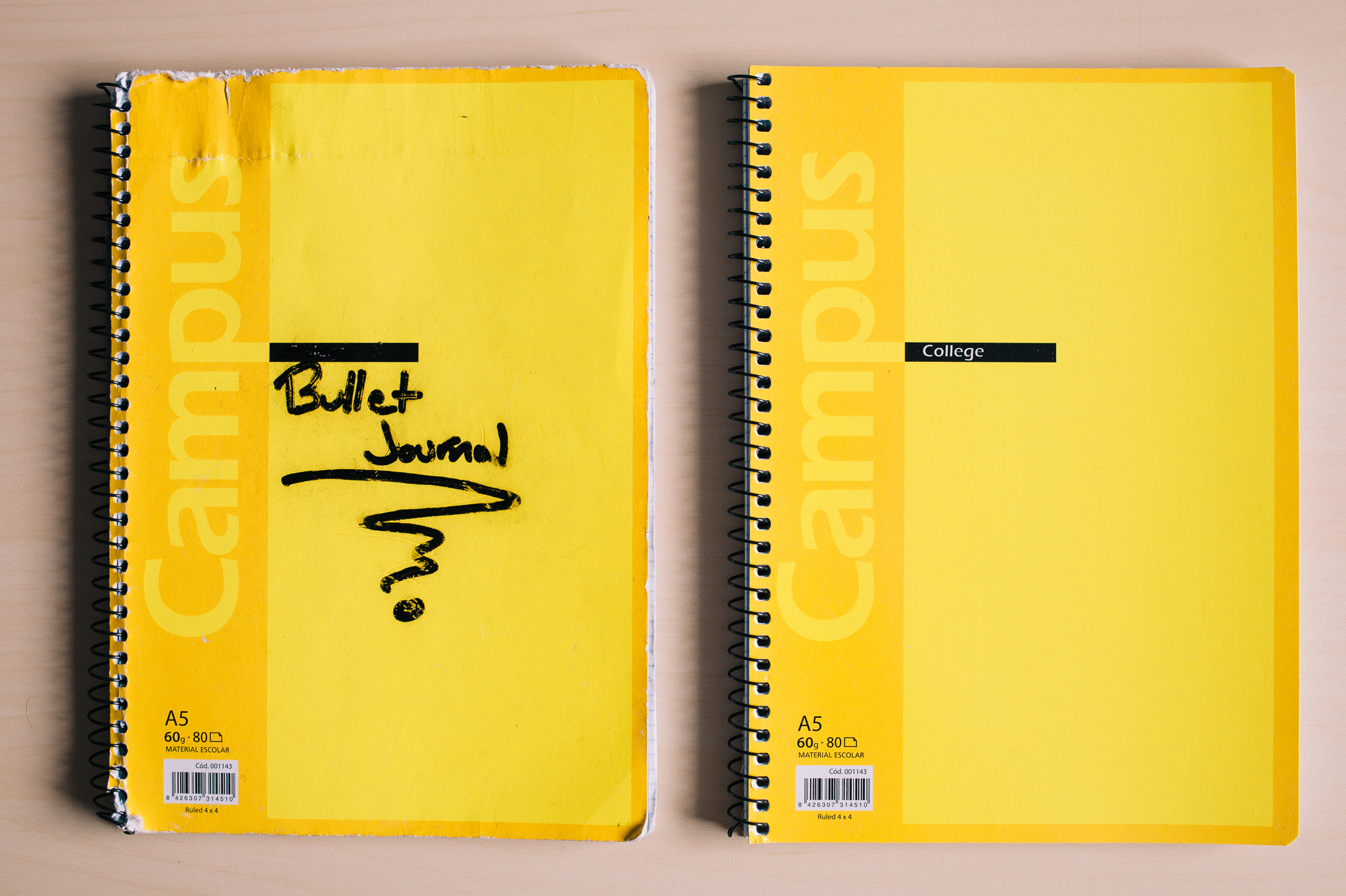 My bullet journal from October until the end of January! Not very fancy, just a plain notebook. Since February, I’m using a nicer-looking bullet journal I found in Flying Tiger for cheap!