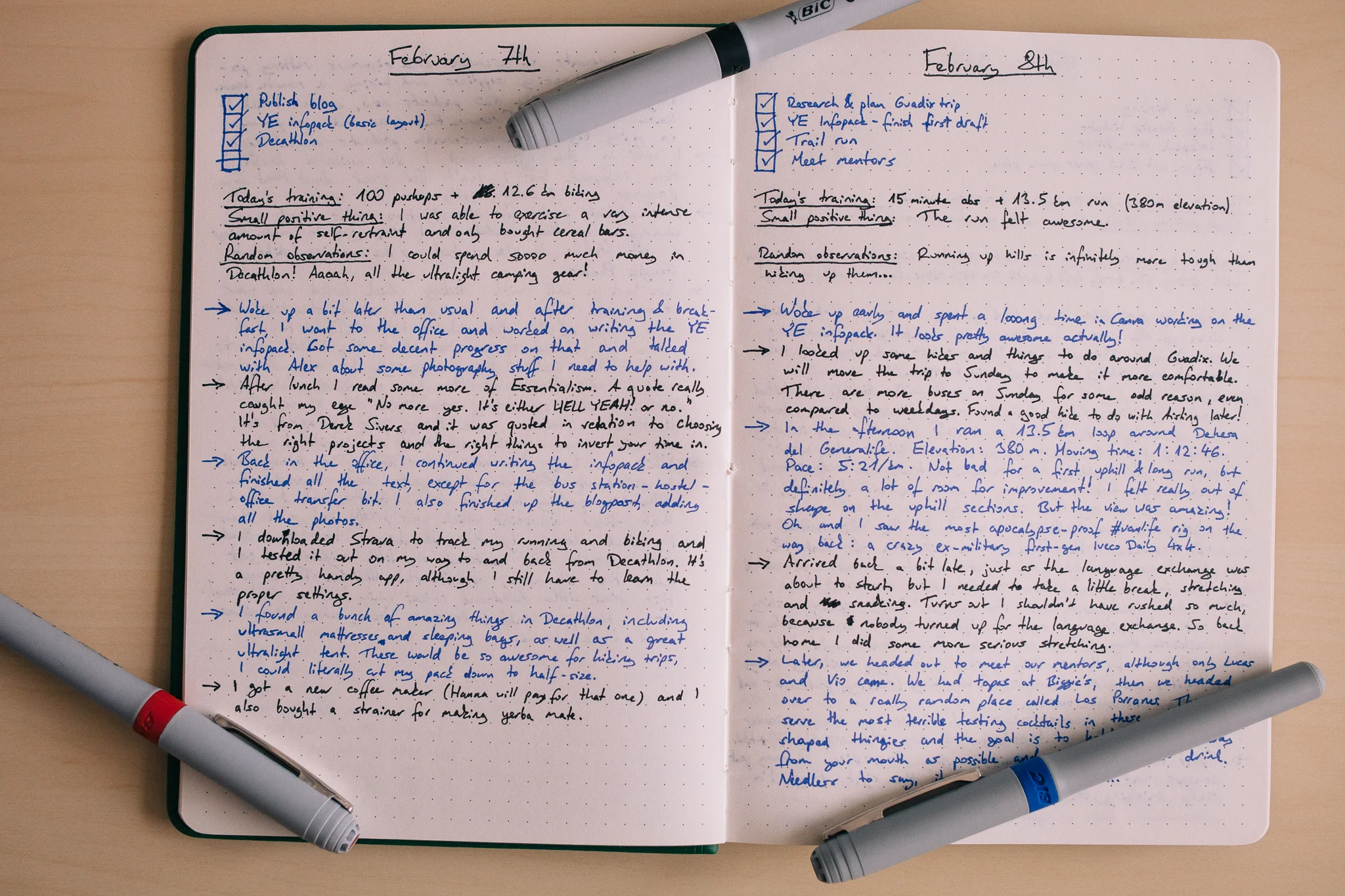 These are two pages from the new journal!
