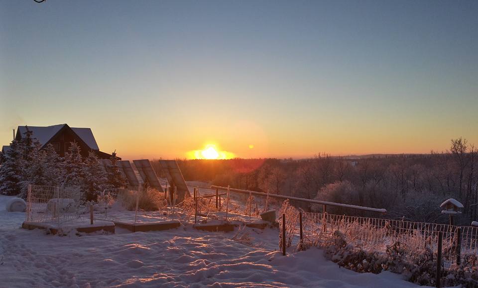 A frosty morning in Central Alberta - did you notice those solar panels?!