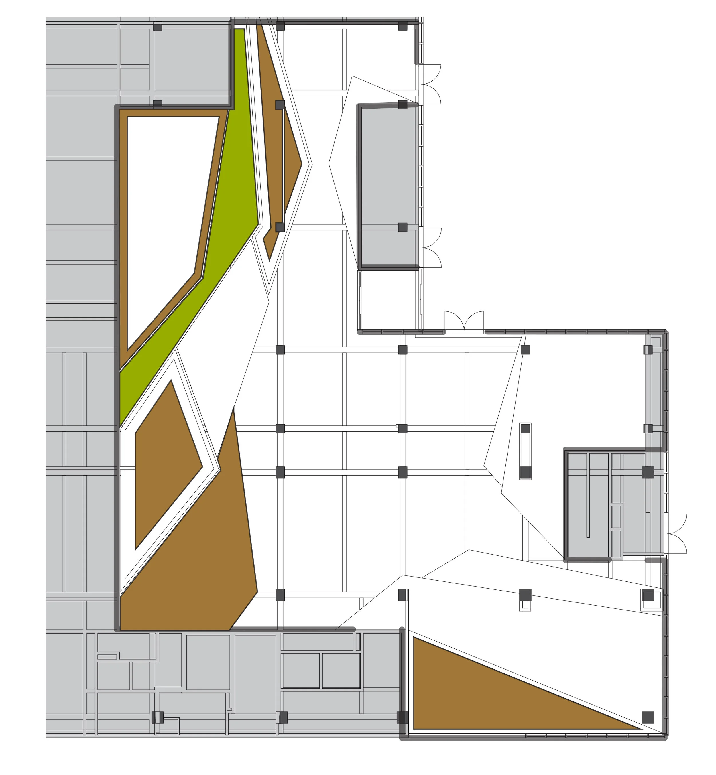 Canteen reflected ceiling plan.