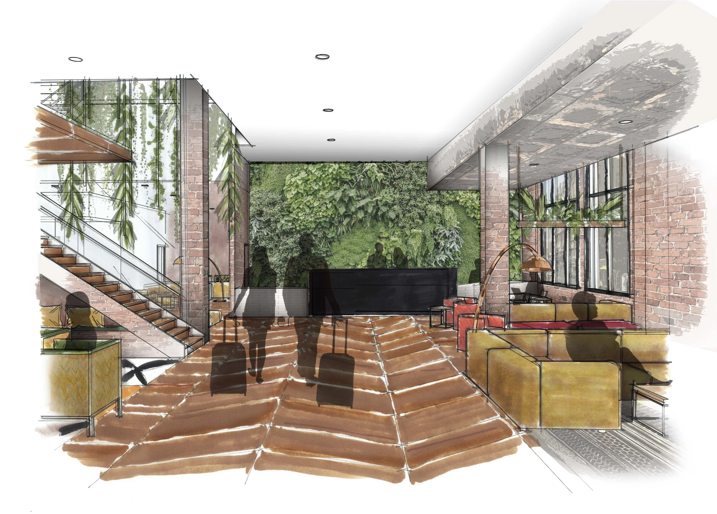  Lobby perspective. 