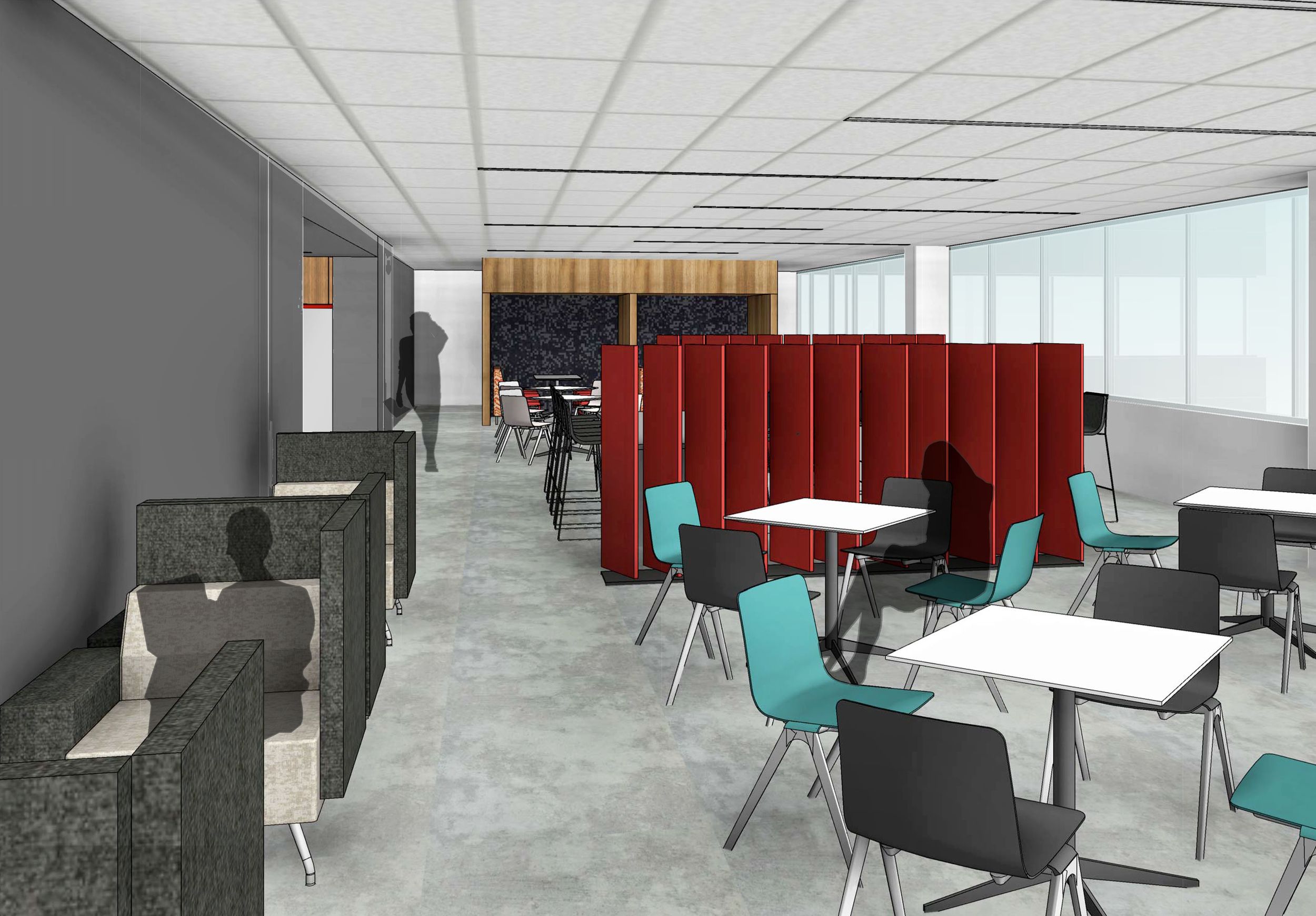  Second floor break room. 