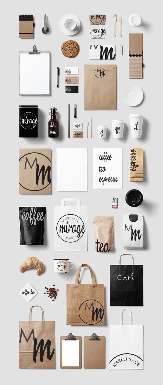  Cafe product packaging. 