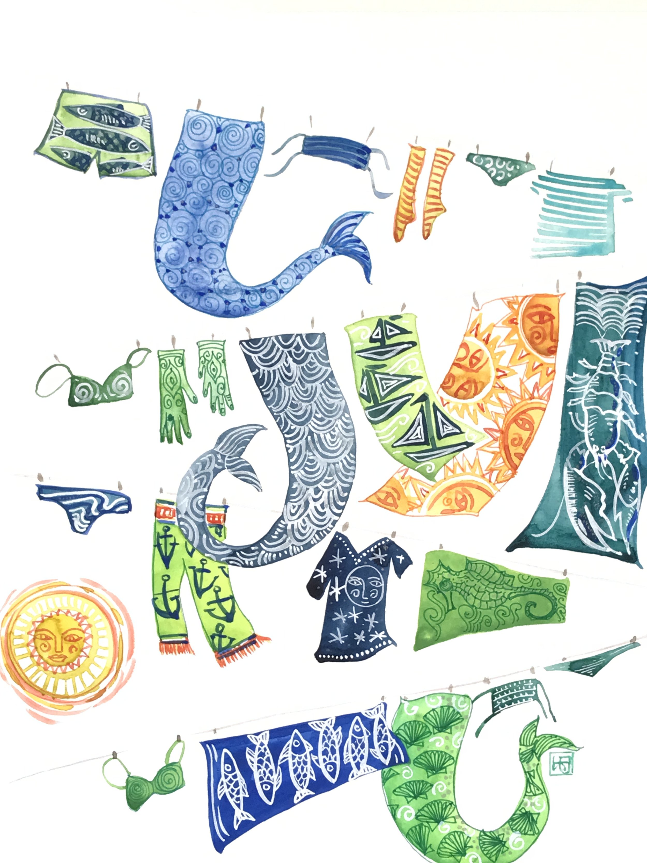Mermaid's Washing Line