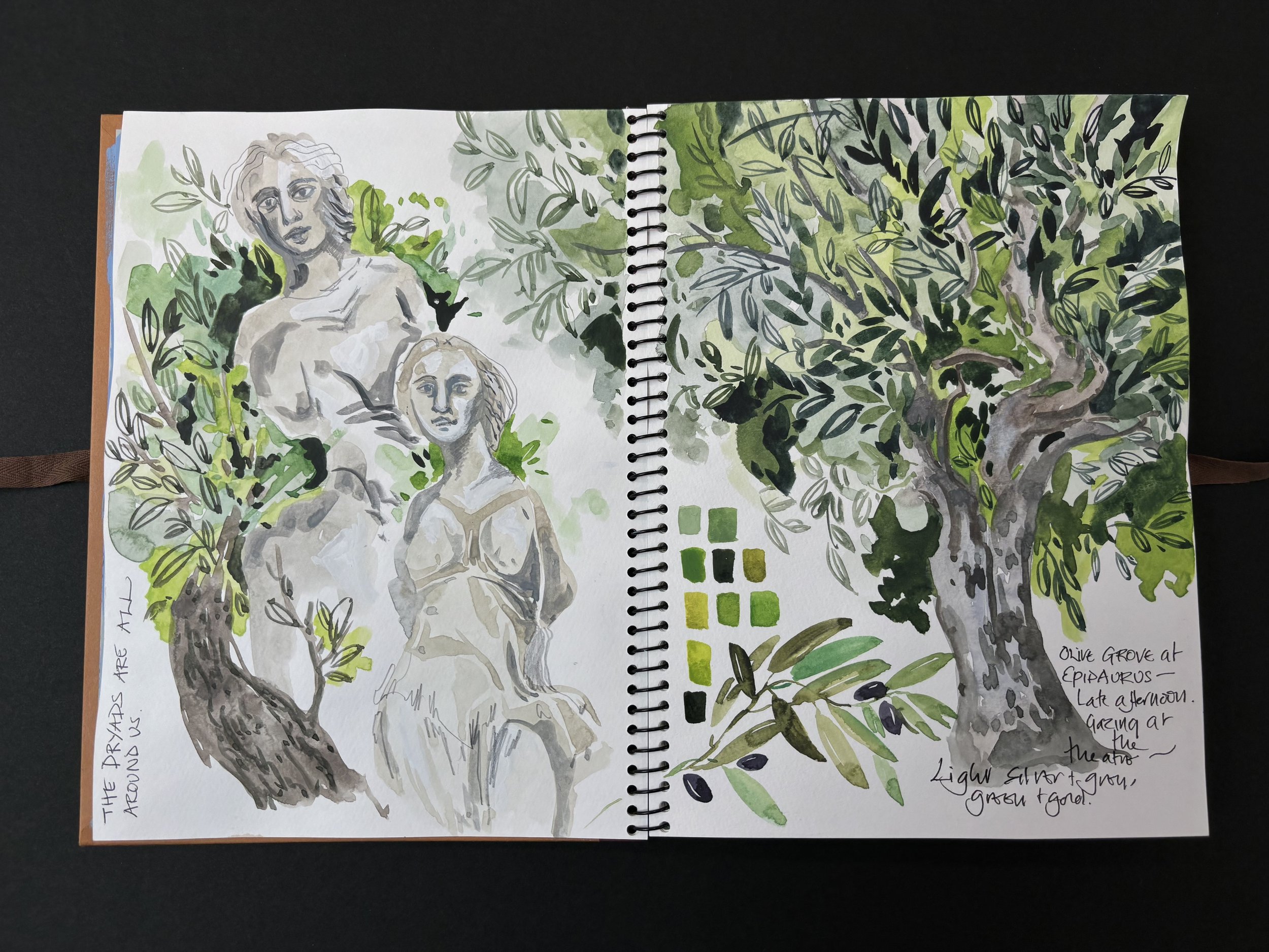 Olive Trees and Woodland Nymphs.