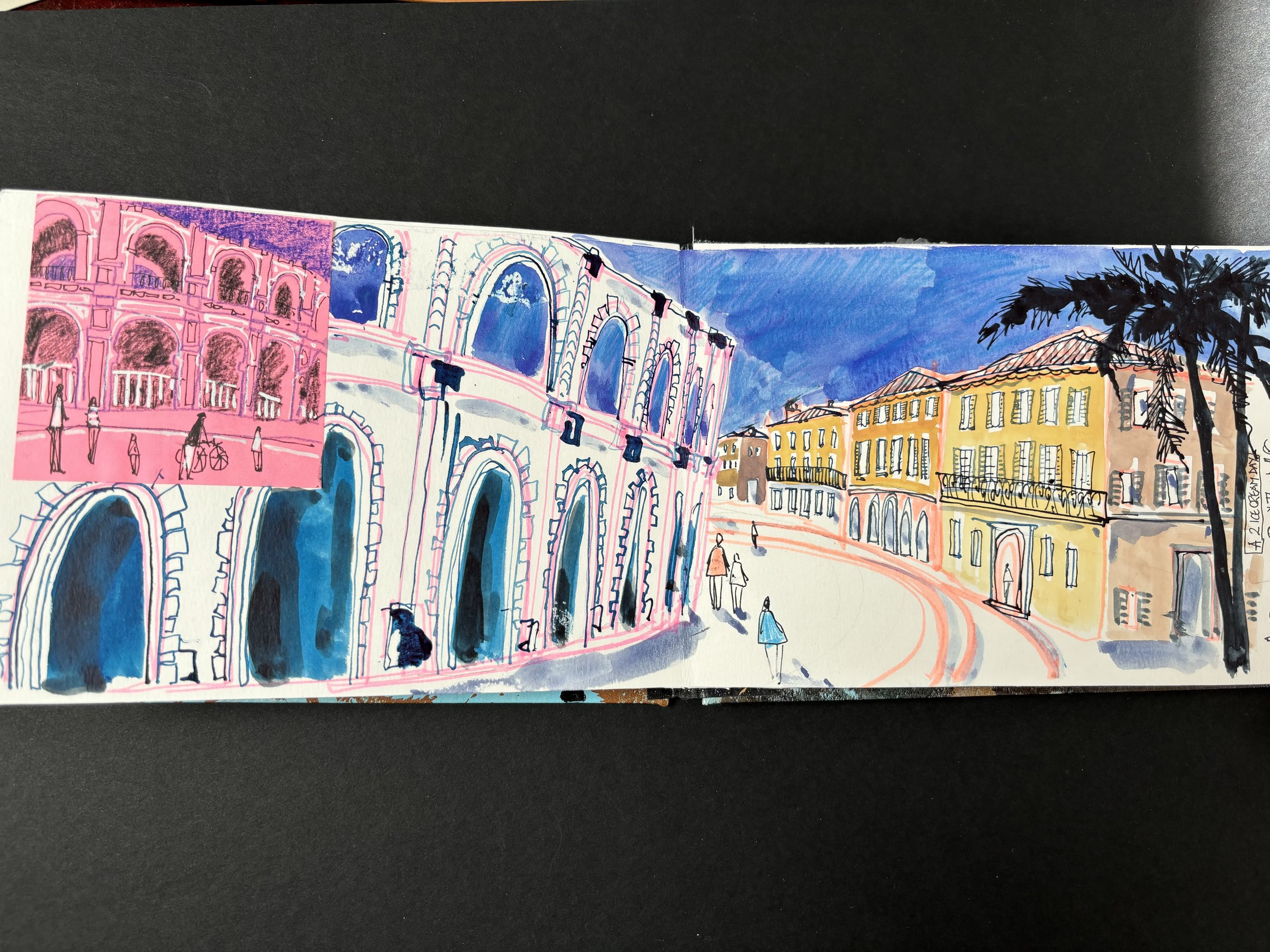 Nimes, Franch Sketchbook, July 2023