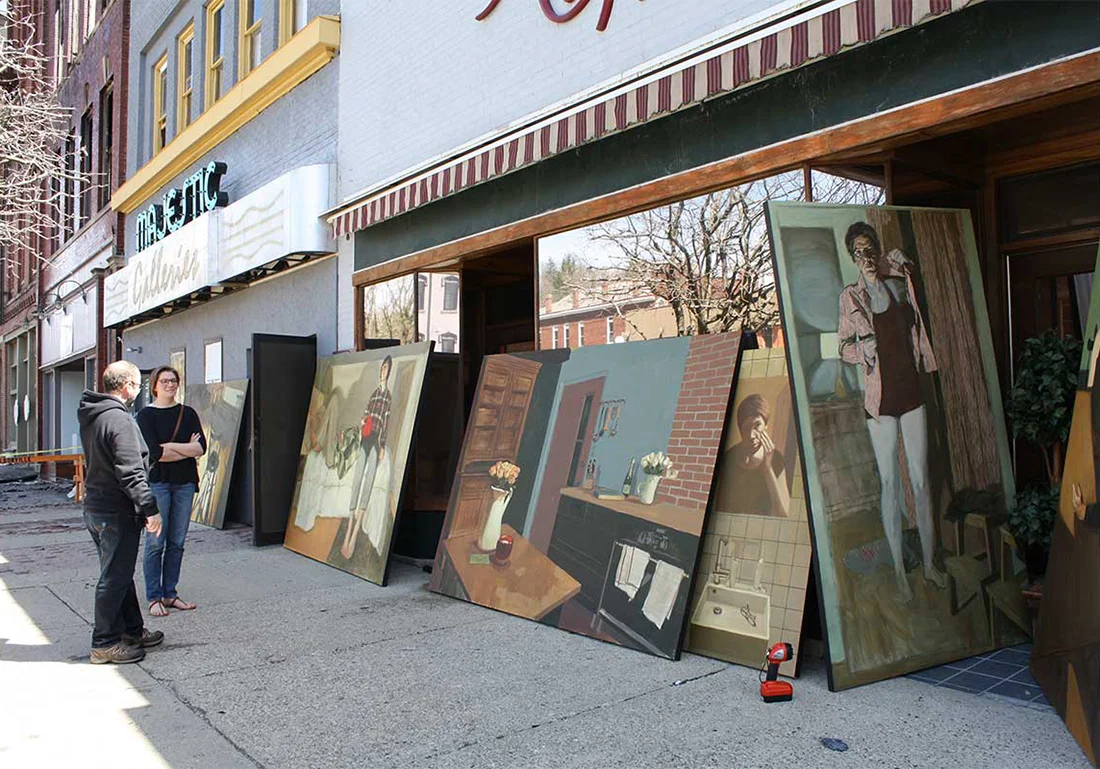 Deinstallation photo : After the Nelsonville Square Fire, April 2015.