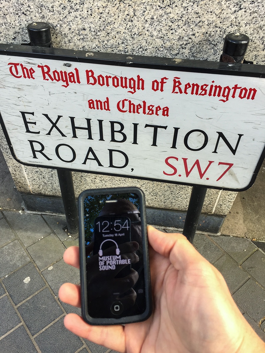 The Museum of Portable Sound on Exhibition Road, London, 2017.