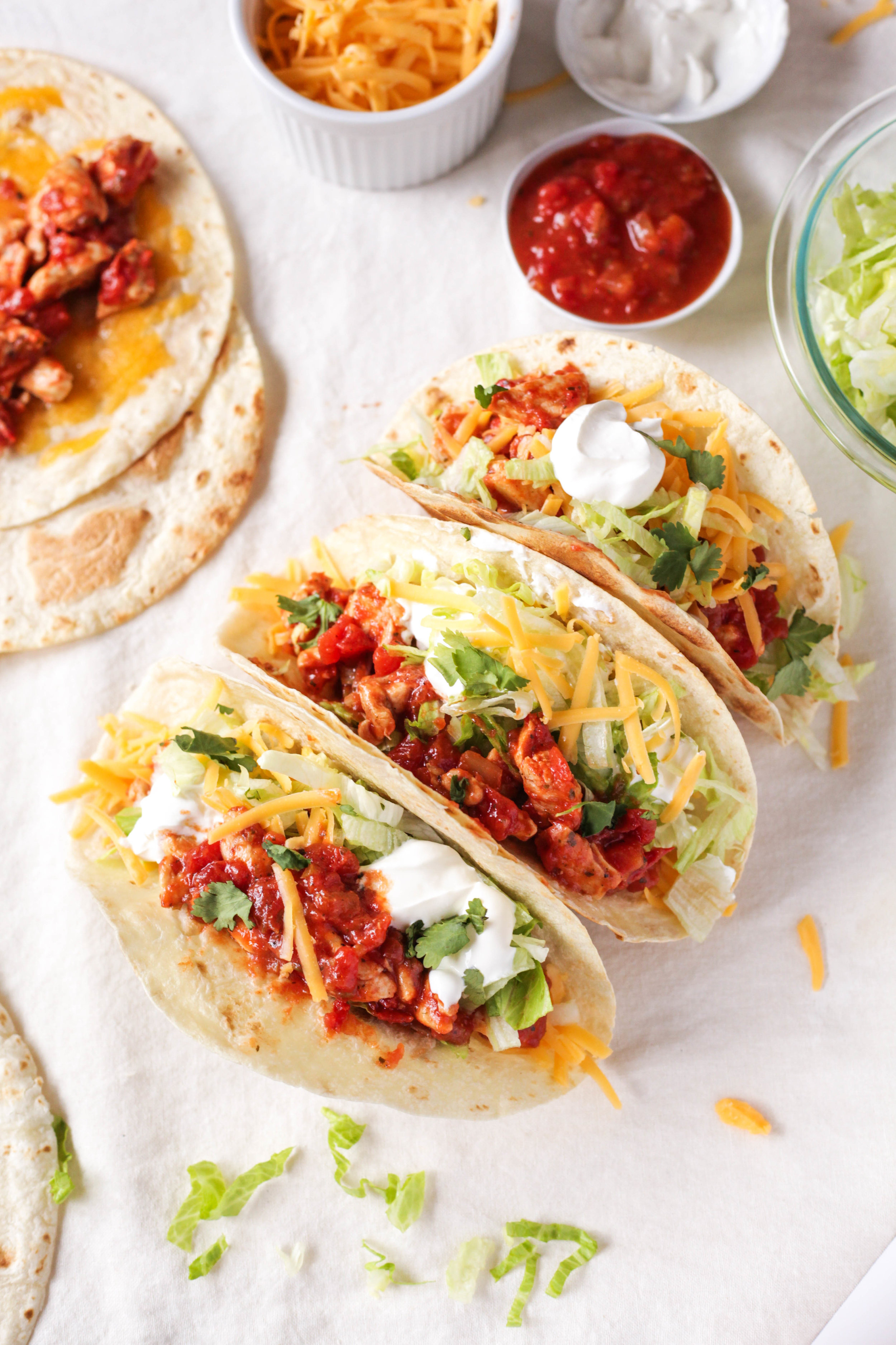 the easiest chicken tacos. — quinn's place