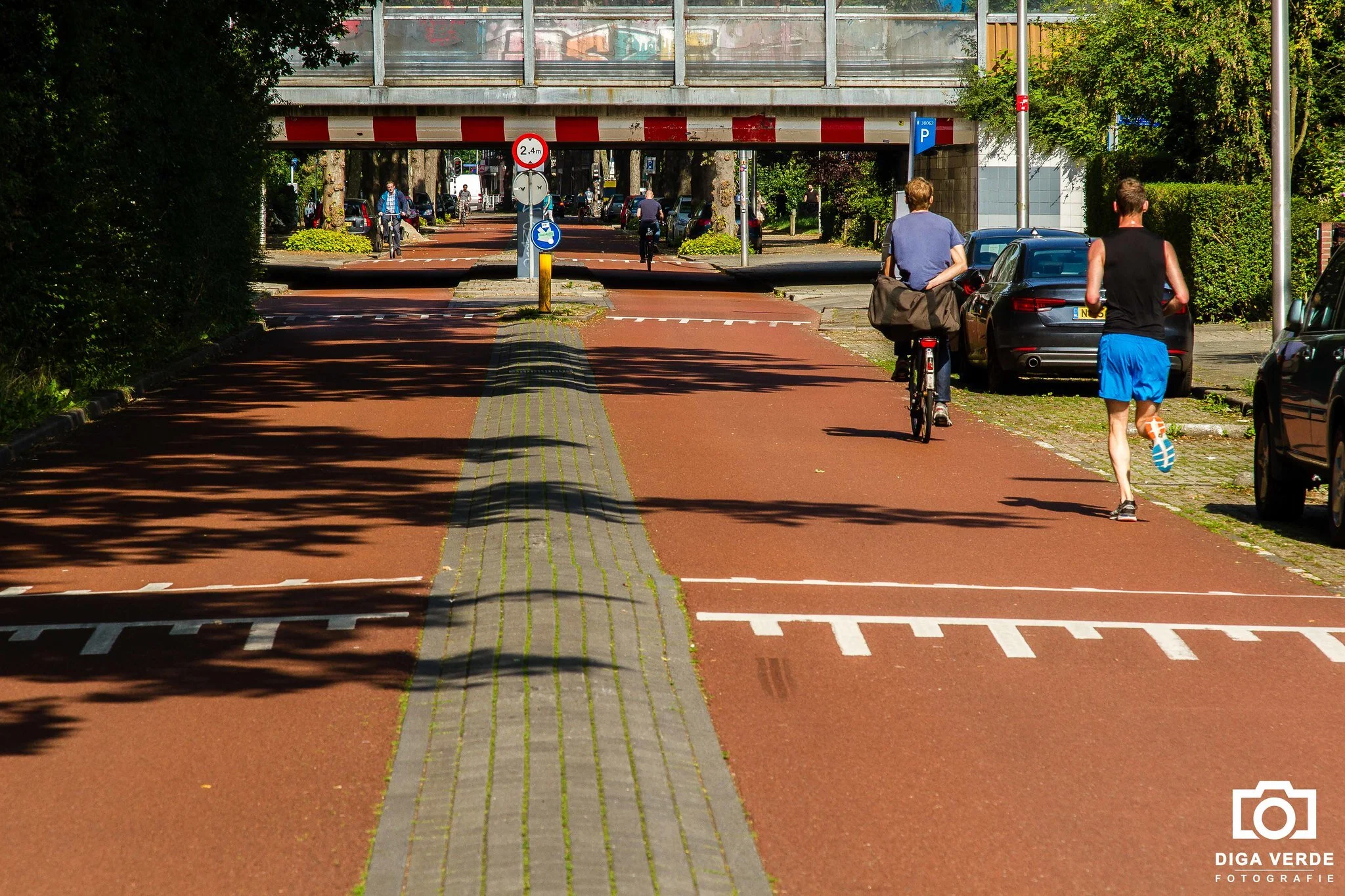 In the Netherlands, bike streets are designed to cater for active modes. Photo credit: Diga Verde.