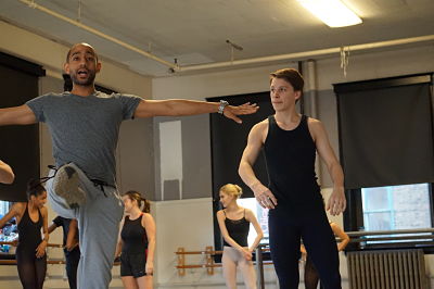 Preston Miller with Dance Students