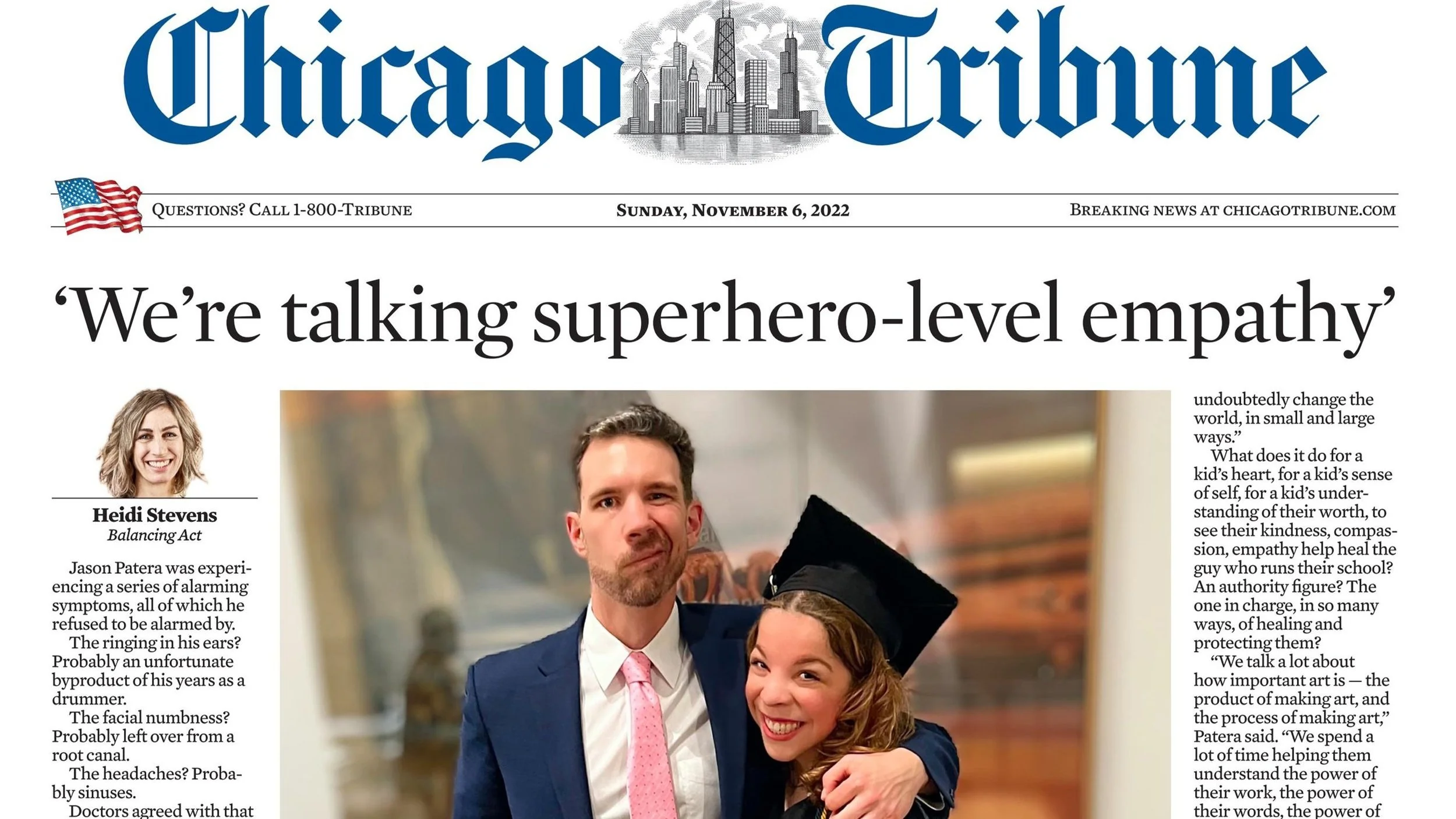 Jason Patera in Chicago Tribune