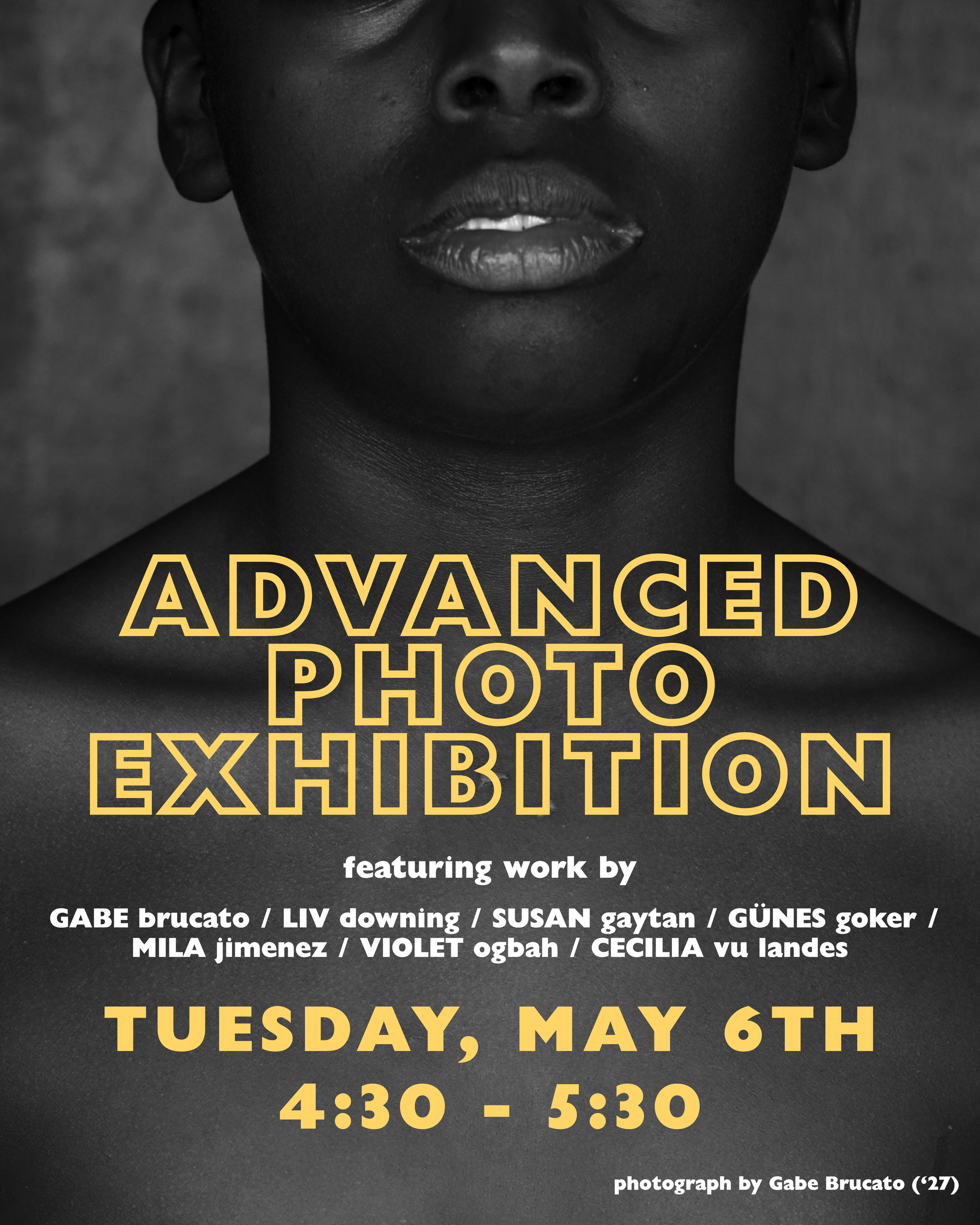 Media Arts: Advanced Photography Pop-Up Exhibition • Tuesday, May 6 @ 4:30 p.m.