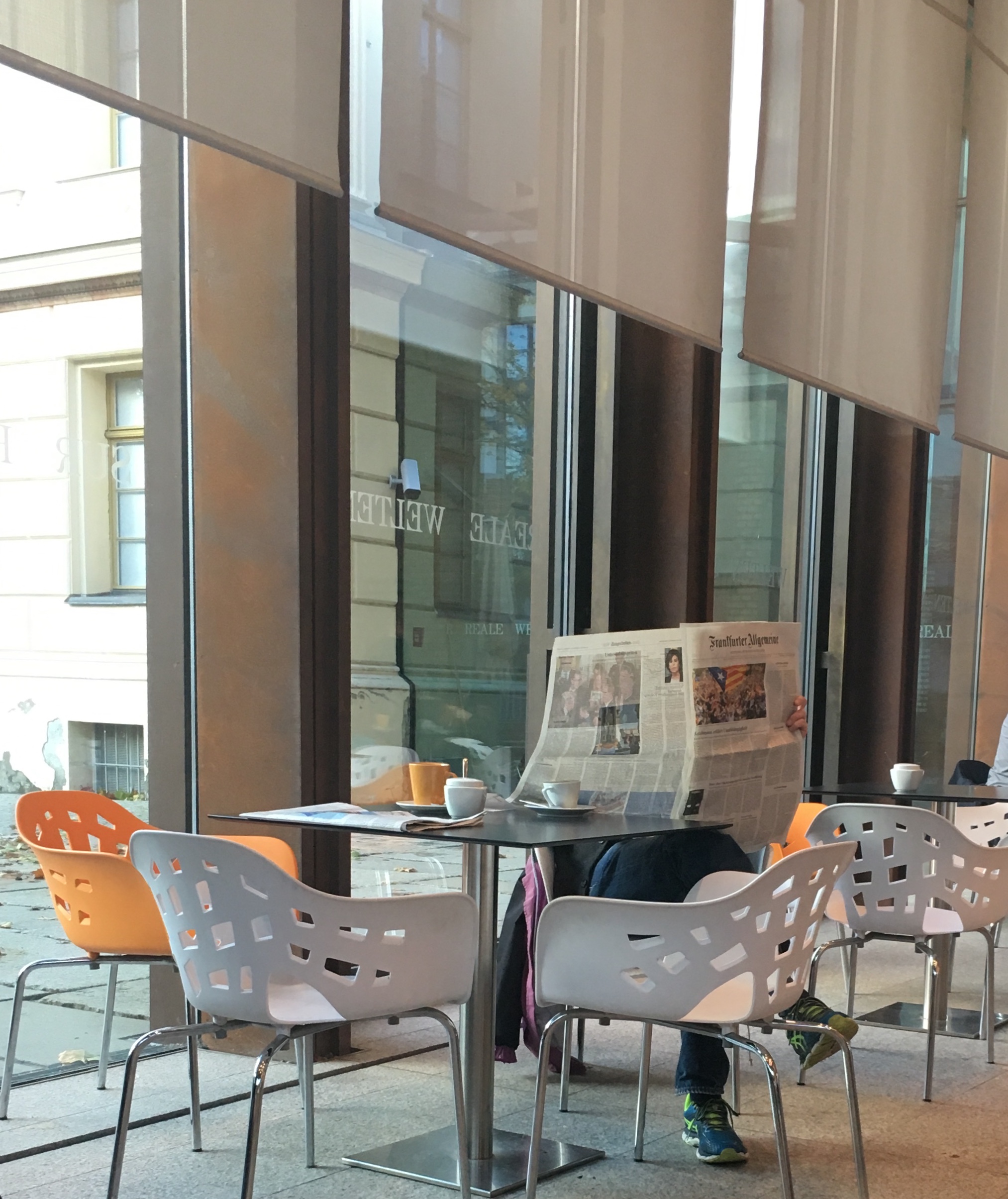 I love people watching at musuem cafes