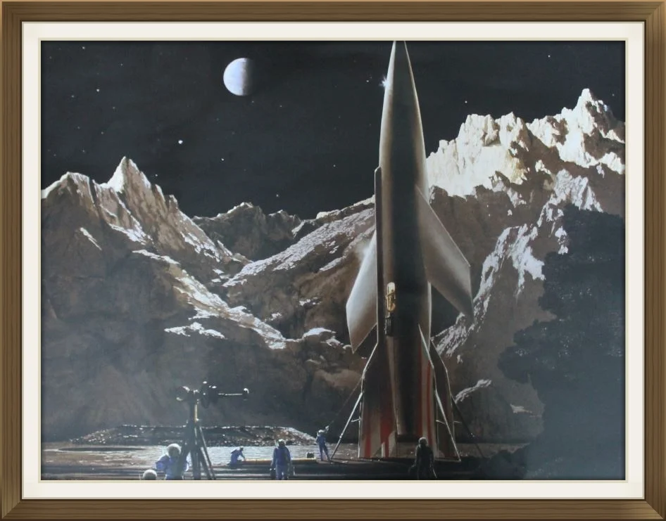" The Conquest of Space " by Chesley Bonestell, print limited edition poster, Space art.