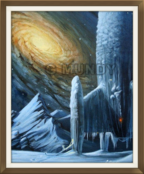 " Snowbound ", by Gavin Mundy, original art work, science fiction art.