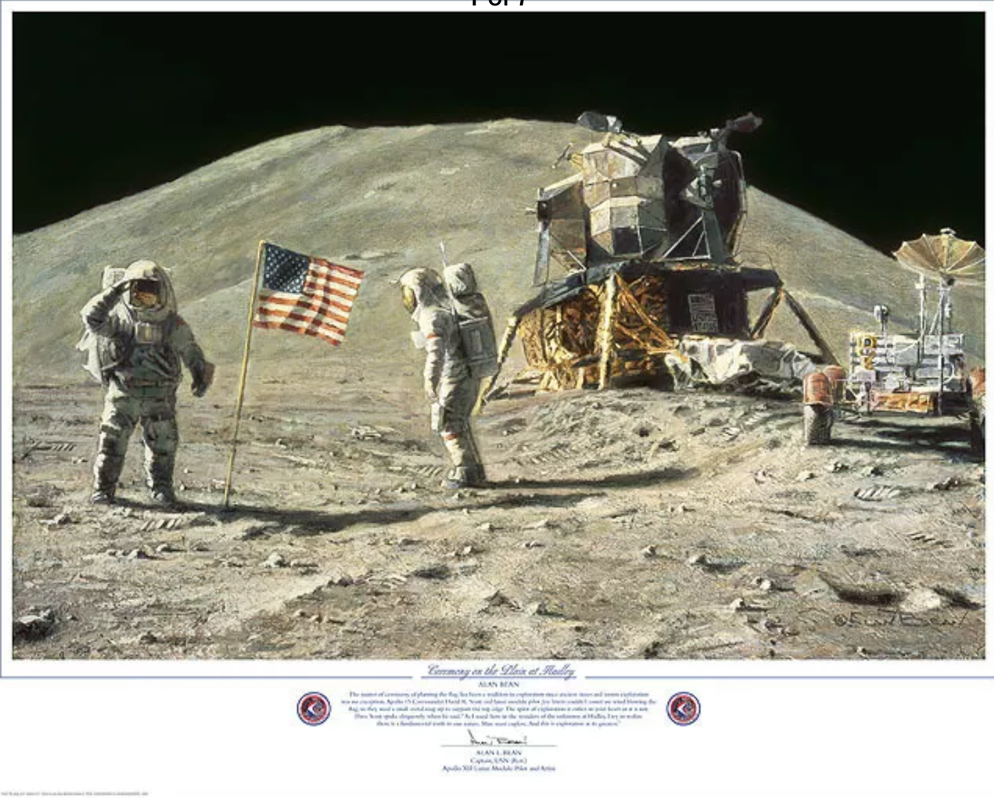 "Ceremony on the plain at Hadley", by Alan Bean