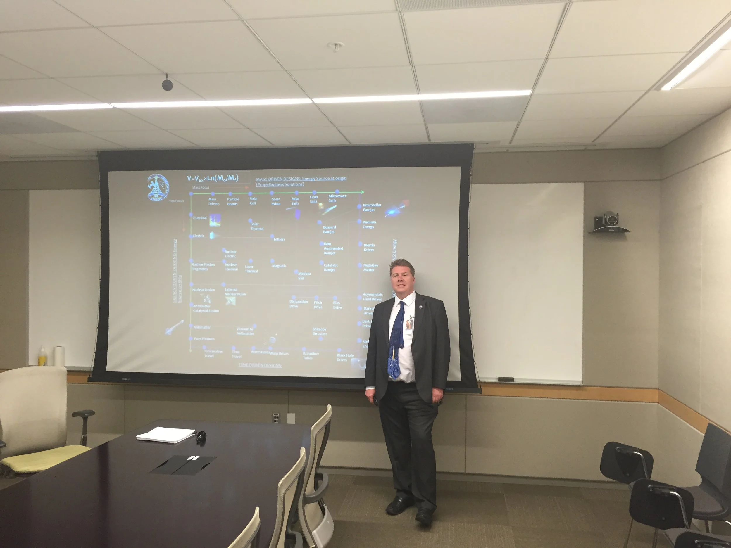 Kelvin getting ready for a presentation at JPL