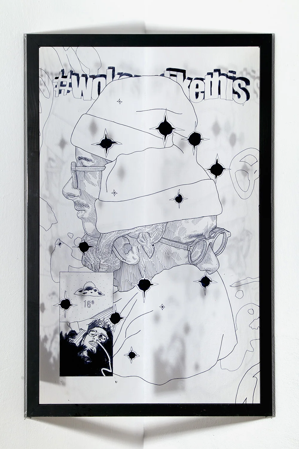 90x140cm permanent marker on pvc foil