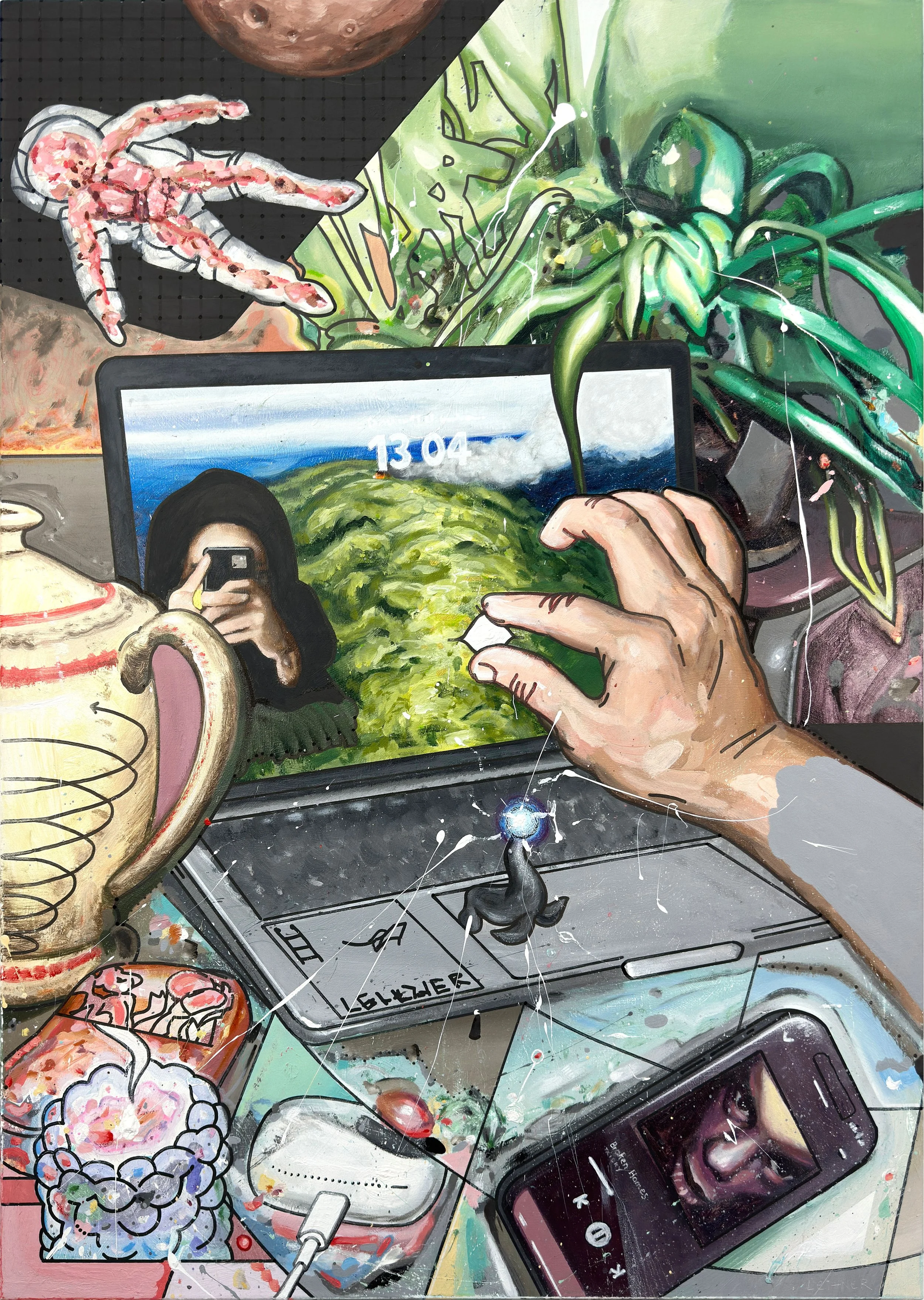  “Retina display (homescreen)” 2025 95×125cm 