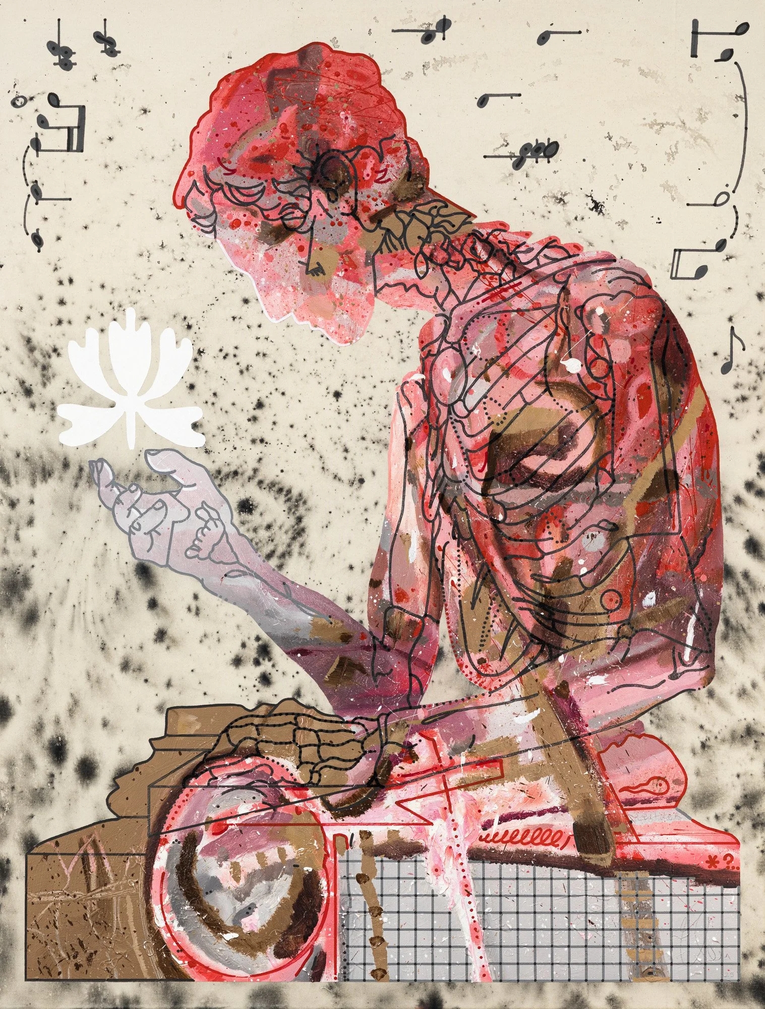  “ouroboro*s thoughts”  95×125cm * 2025 