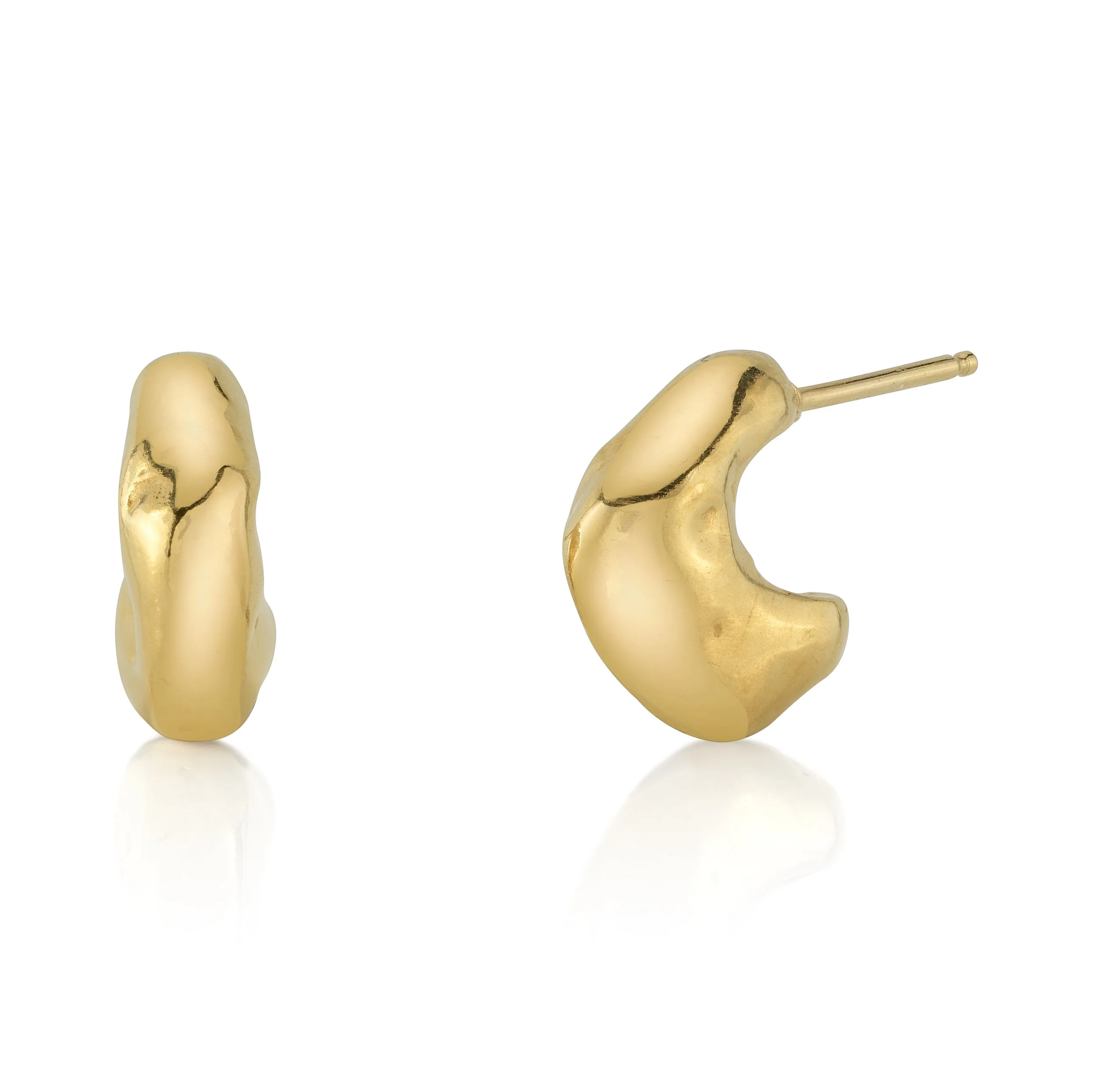 Sculptural huggies | gold