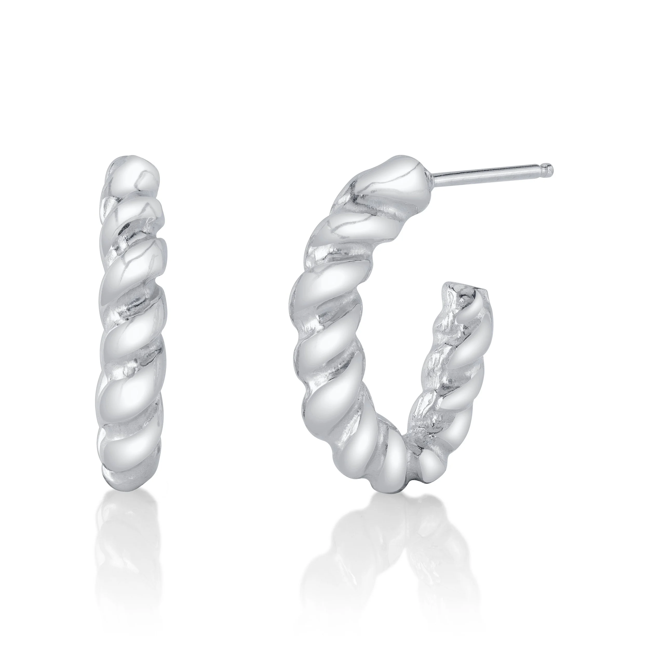 Candy cane Hoops | silver