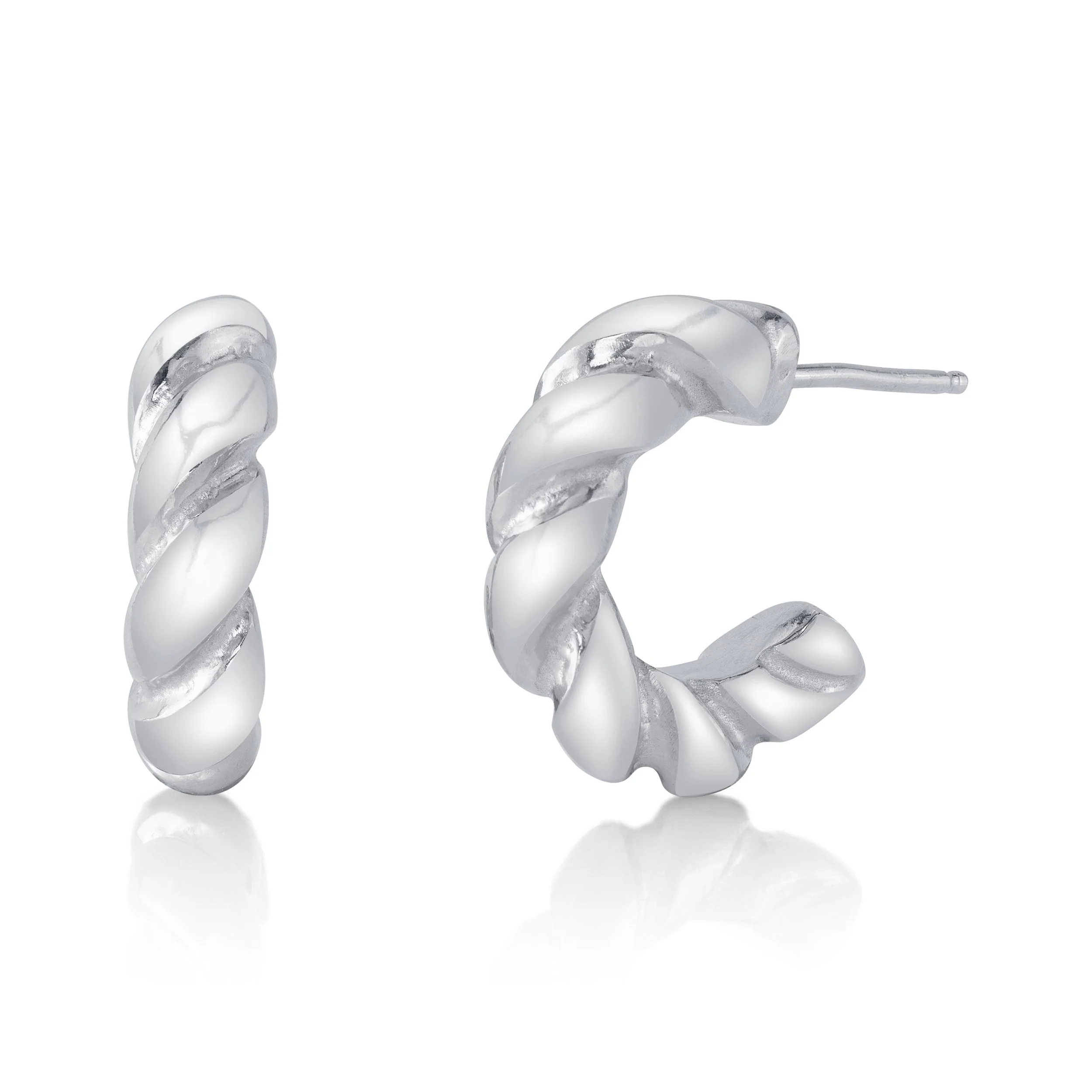 Twist hoops | silver